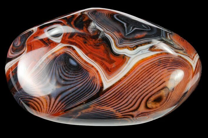 Polished, Banded Carnelian Agate - Madagascar #145953